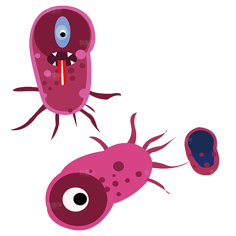 生物医学卡通流行病毒细菌细胞基因医疗