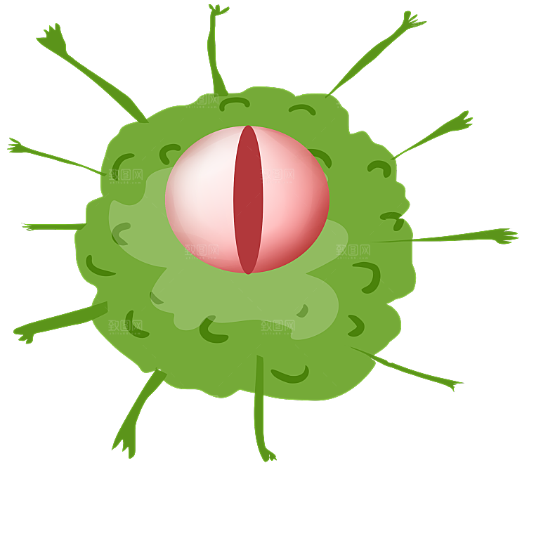 生物医学卡通流行病毒细菌细胞基因医疗素材