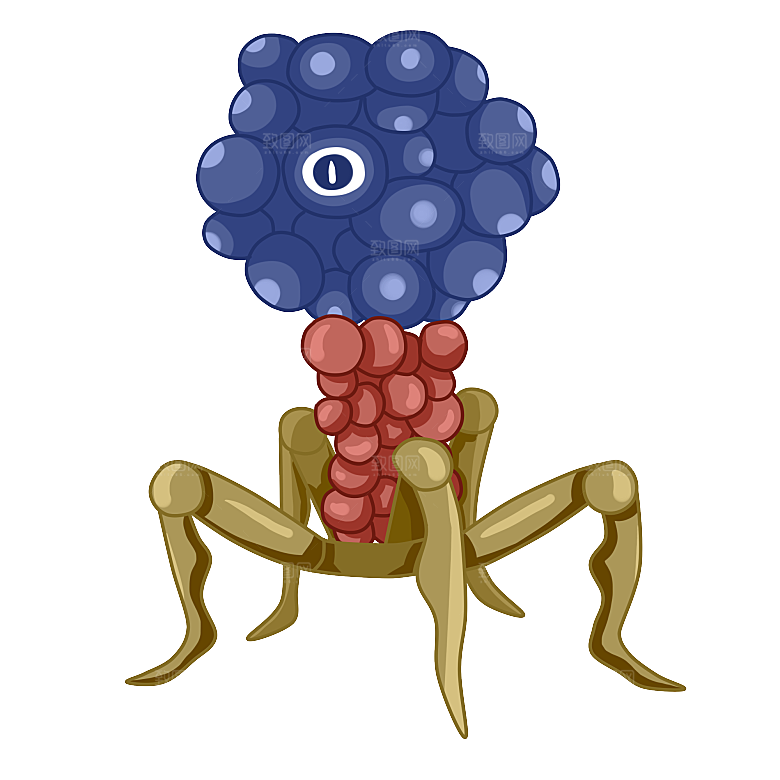 生物医学卡通流行病毒细菌细胞基因医疗