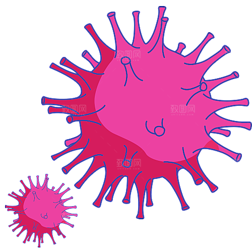 生物医学卡通流行病毒细菌细胞基因医疗