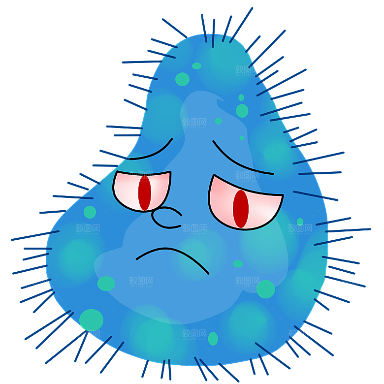 生物医学卡通流行病毒细菌细胞基因医疗素材