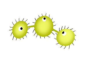 生物医学卡通流行病毒细菌细胞基因医疗素材