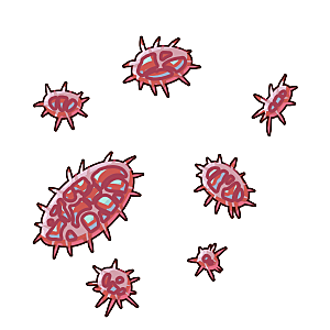 生物医学卡通流行病毒细菌细胞基因医疗素材