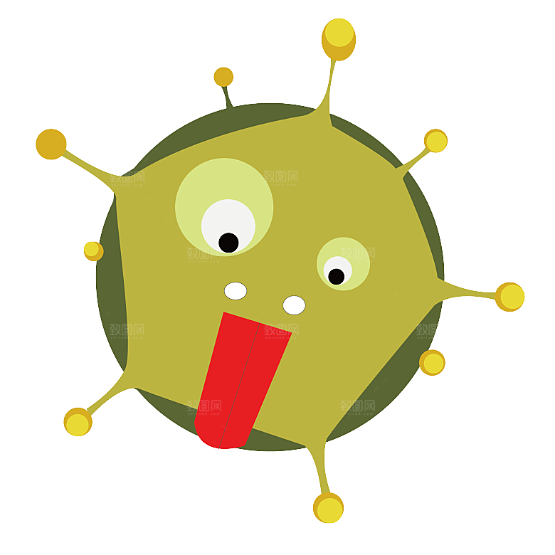 生物医学卡通流行病毒细菌细胞基因医疗