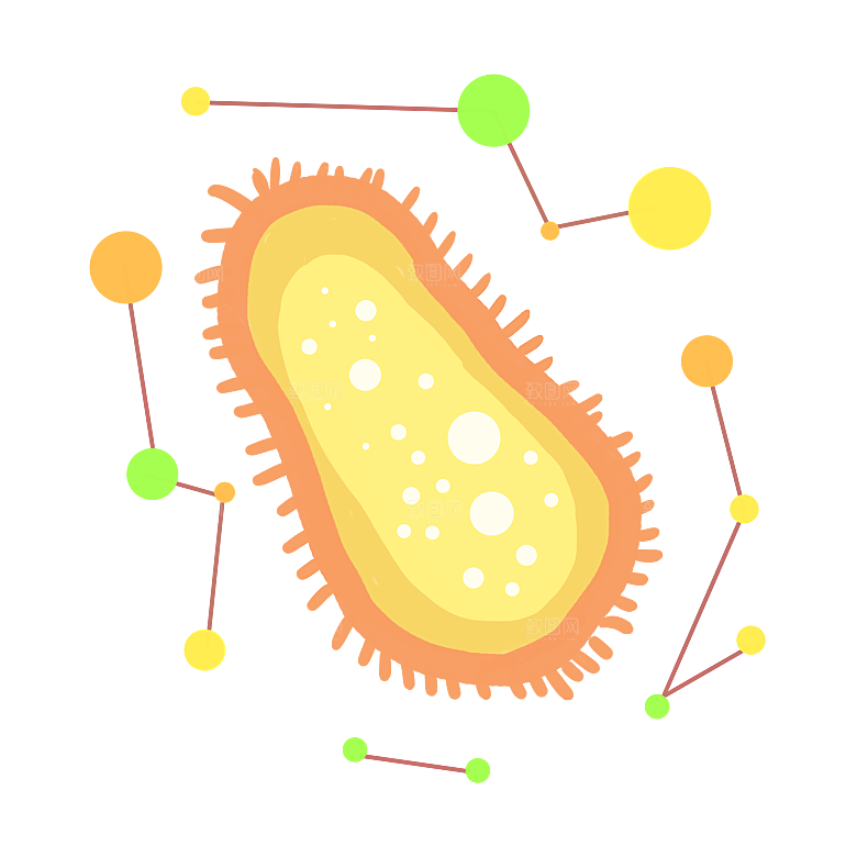 生物医学卡通流行病毒细菌细胞基因医疗
