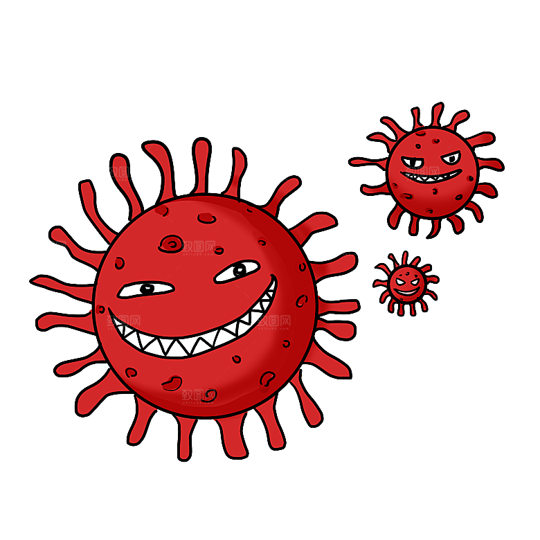 生物医学卡通流行病毒细菌细胞基因医疗素材