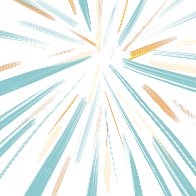 炫酷渐变放射光线PNG免抠透明背景素材