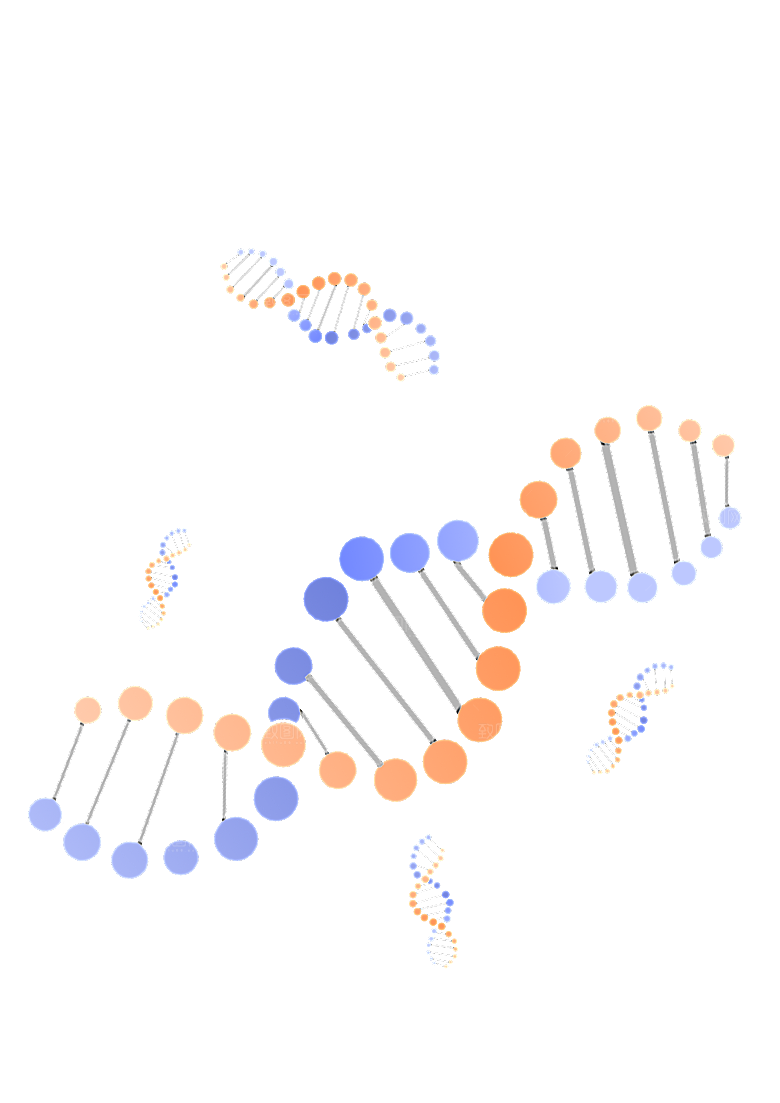 卡通生物基因DNA化妆品医疗化学分子素材
