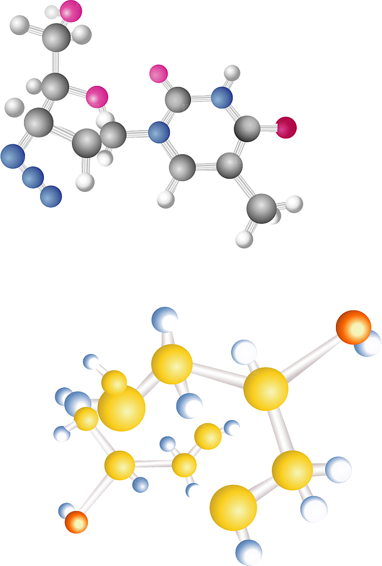 卡通生物基因DNA化妆品医疗化学分子