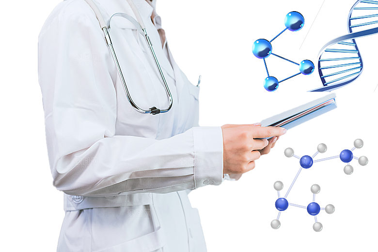 卡通生物基因DNA化妆品医疗化学分子素材