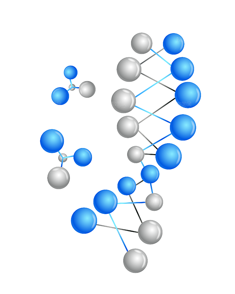 卡通生物基因DNA化妆品医疗化学分子素材