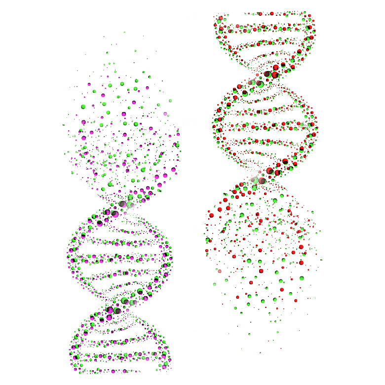 卡通生物基因DNA化妆品医疗化学分子素材