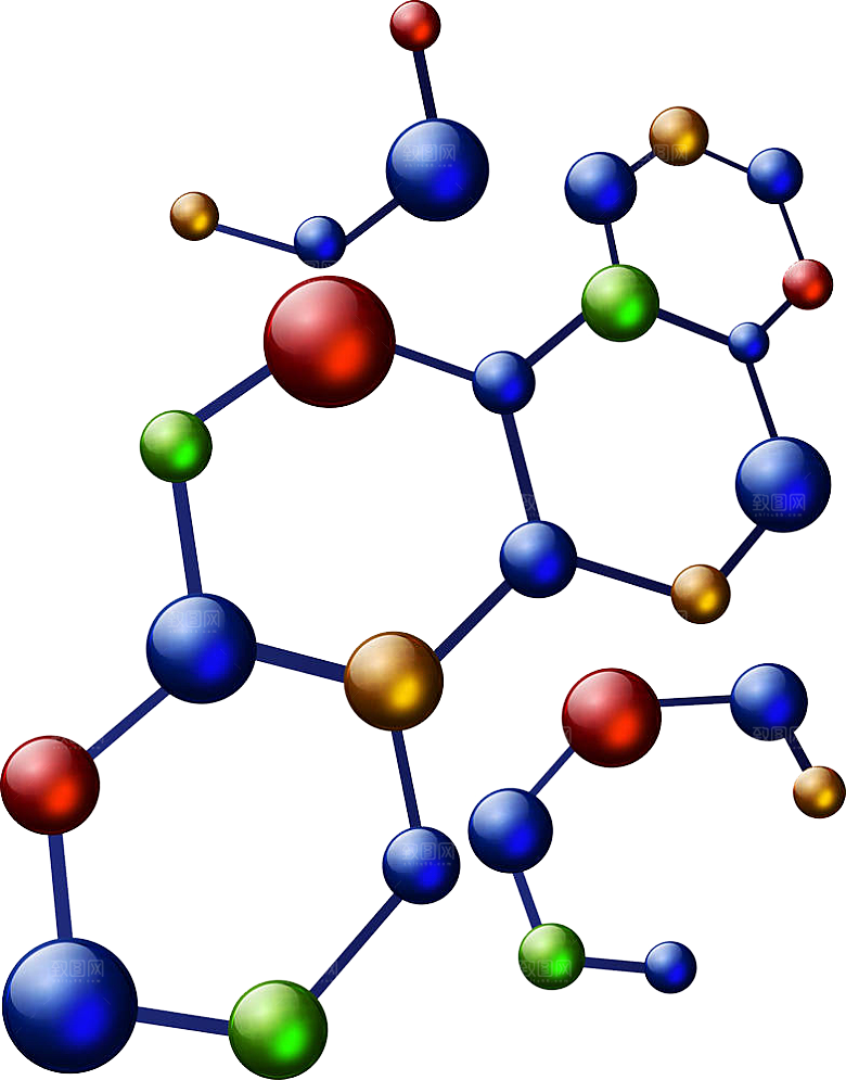 卡通生物基因DNA化妆品医疗化学分子素材