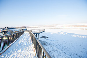 冬季内蒙古边防线风光