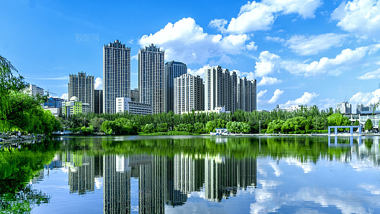蒙古呼和浩特城市建筑景观