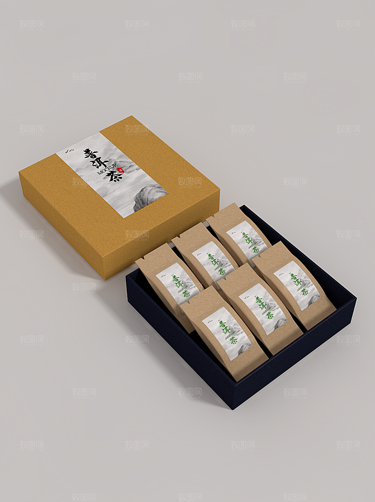 创意中国风茶叶包装样机设计
