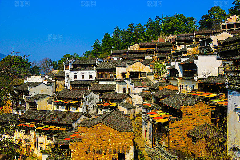 江西古镇婺源旅游风景摄影封面照片古镇图片