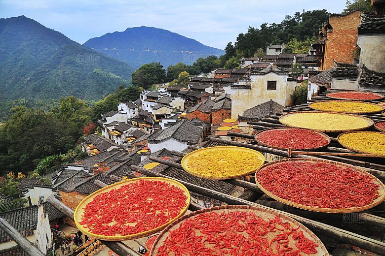 江西古镇婺源旅游风景摄影封面照片古镇