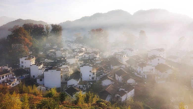 江西古镇婺源旅游风景摄影封面照片古镇