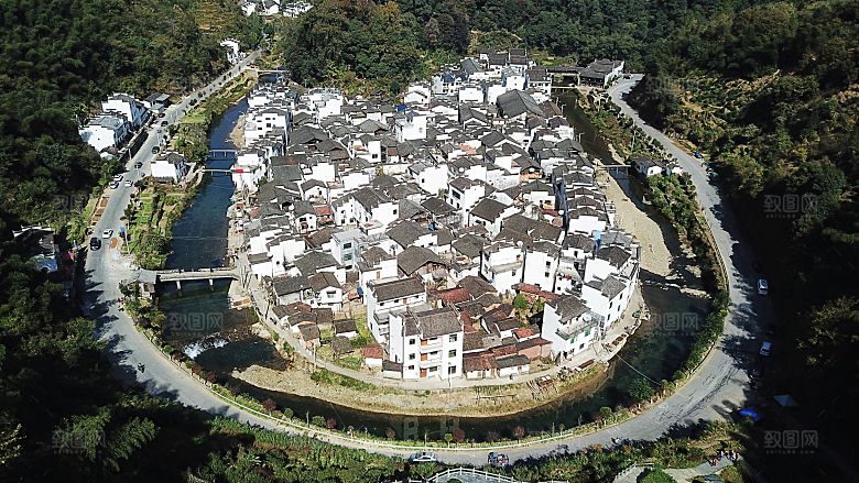 江西古镇婺源旅游风景摄影封面照片古镇