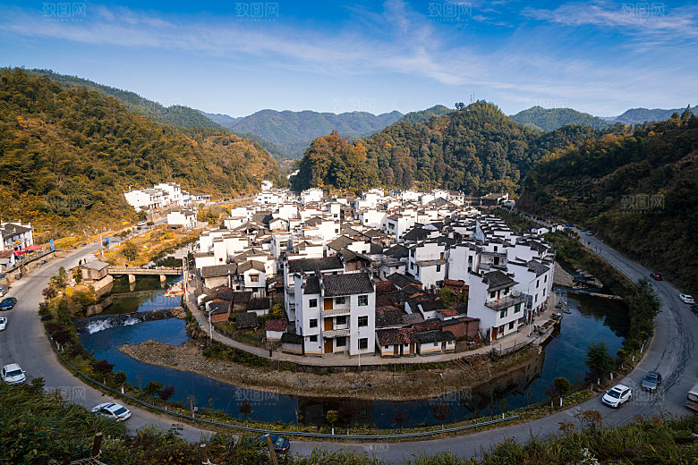 江西古镇婺源旅游风景摄影封面照片古镇图片