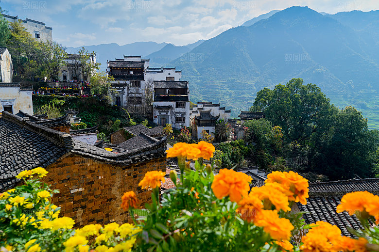 江西古镇婺源旅游风景摄影封面照片古镇图片