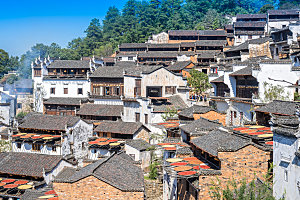 江西古镇婺源旅游风景摄影封面照片古镇图片