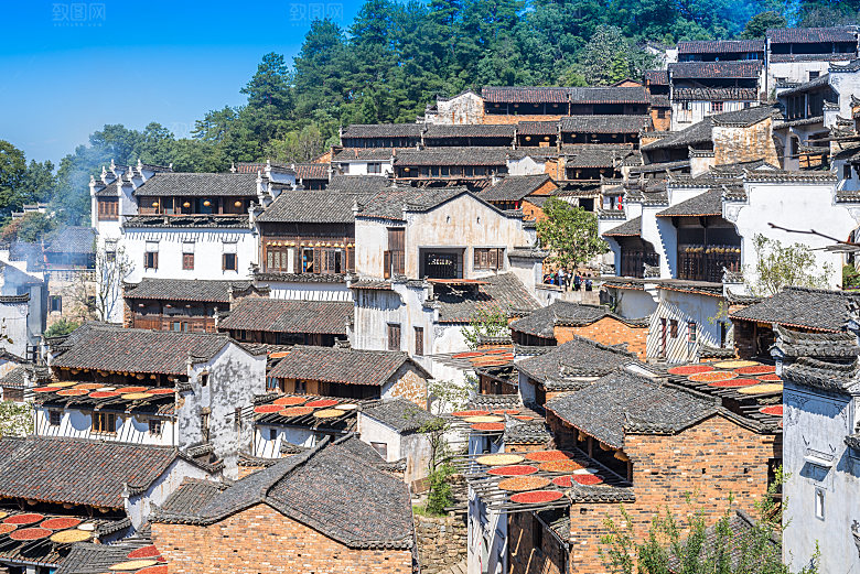 江西古镇婺源旅游风景摄影封面照片古镇图片