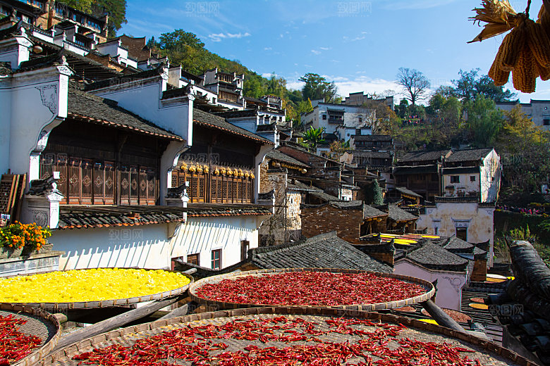 江西古镇婺源旅游风景摄影封面照片古镇