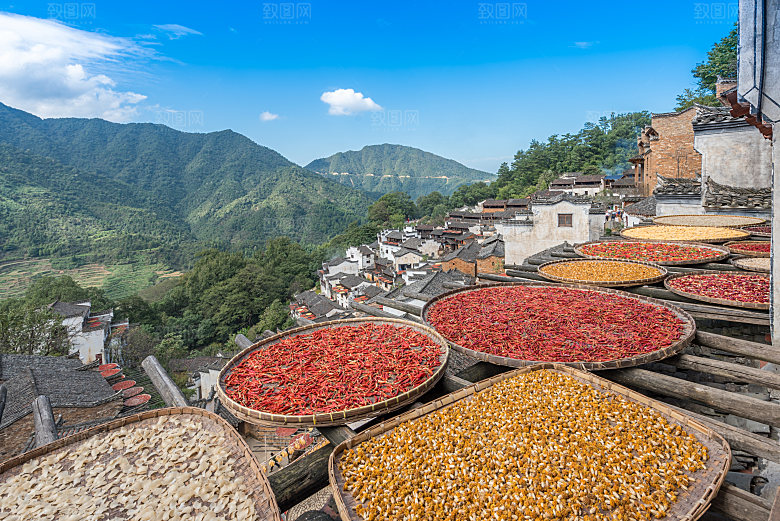 江西古镇婺源旅游风景摄影封面照片古镇