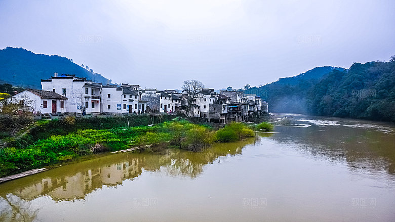 江西古镇婺源旅游风景摄影封面照片古镇图片