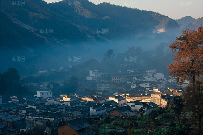 江西古镇婺源旅游风景摄影封面照片古镇图片