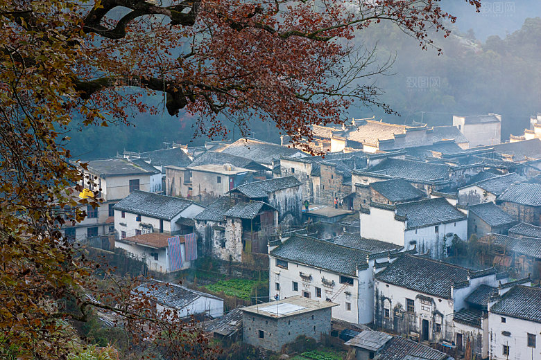 江西古镇婺源旅游风景摄影封面照片古镇图片