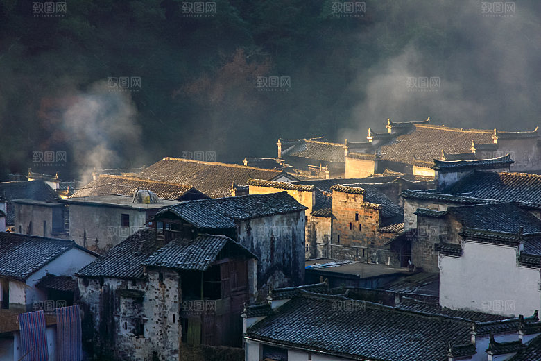 江西古镇婺源旅游风景摄影封面照片古镇图片