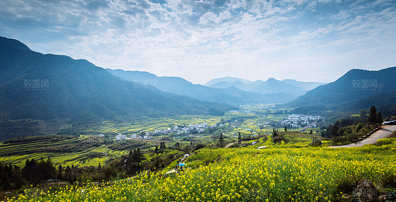 江西古镇婺源旅游风景摄影封面照片古镇图片