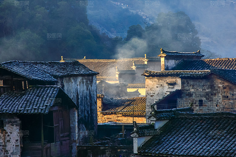 江西古镇婺源旅游风景摄影封面照片古镇图片