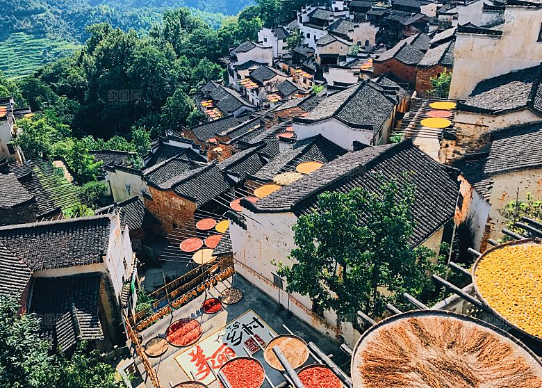 江西古镇婺源旅游风景摄影封面照片古镇