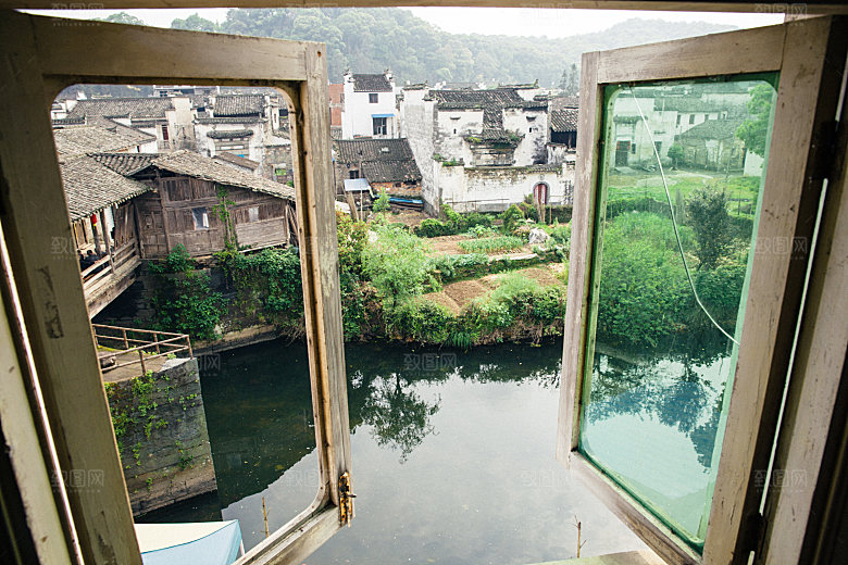 江西古镇婺源旅游风景摄影封面照片古镇图片