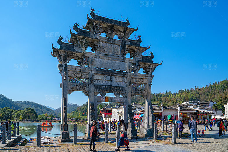 江西古镇婺源旅游风景摄影封面照片古镇图片