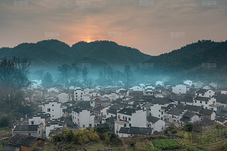 江西古镇婺源旅游风景摄影封面照片古镇