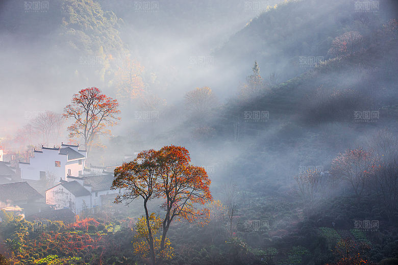 江西古镇婺源旅游风景摄影封面照片古镇