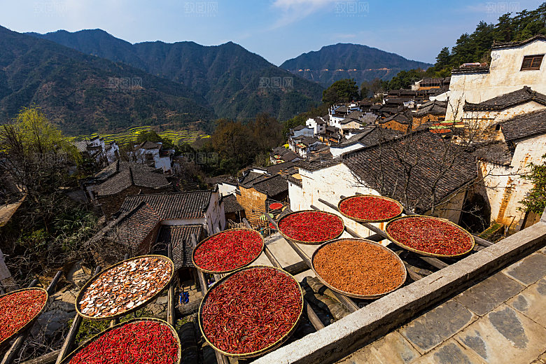 江西古镇婺源旅游风景摄影封面照片古镇图片