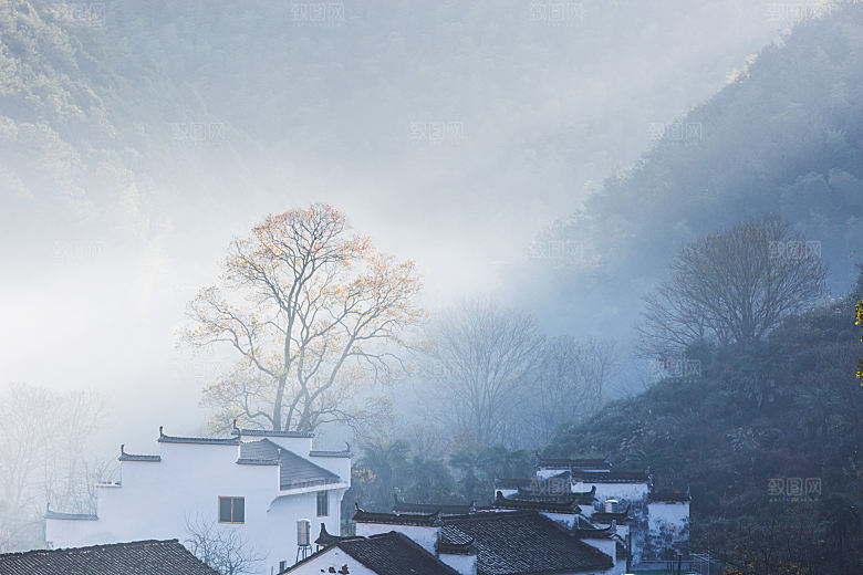 江西古镇婺源旅游风景摄影封面照片古镇图片
