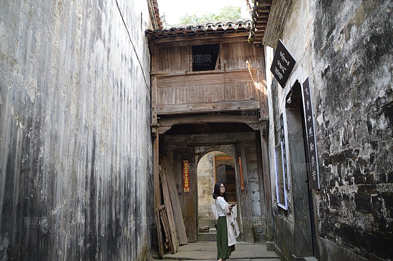 江西古镇婺源旅游风景摄影封面照片古镇