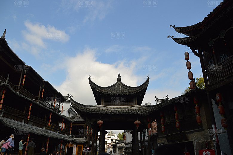 江西古镇婺源旅游风景摄影封面照片古镇