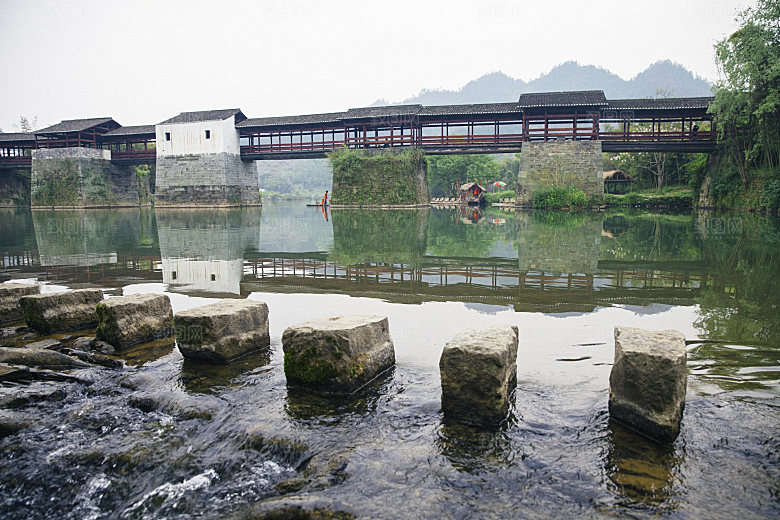 江西古镇婺源旅游风景摄影封面照片古镇图片
