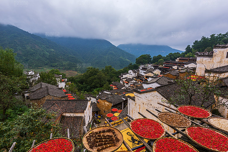 江西古镇婺源旅游风景摄影封面照片古镇