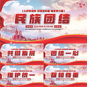 民族团结党建展板