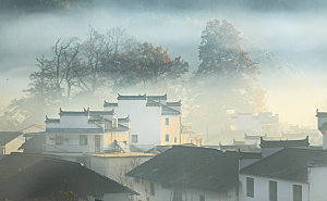 江西古镇婺源旅游风景摄影封面照片古镇