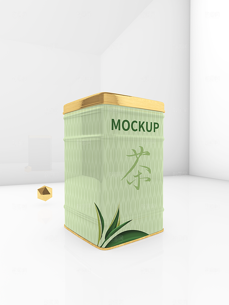 高端简约茶叶罐装礼盒包装样机
